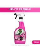 Cif Ultra Sprey Sakura Parfüm 750 ml x2 + Cif Ultra Anında Etki Kir Yağ Çözücü 750 Ml x2 - 3