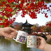 Güney Kore Kupa Bardak 2 Adet Seyahat Hatıra South Korea Mug thumbnail 2