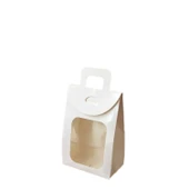 Kına Ve Çerez Çantası Pencereli Karton 7.5X11X4 (20 Adet)  Beyaz - 1