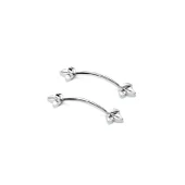 Defne Plastik Kulp Yonca Desenli Model 14 CM (2 Adet)  Gümüş - 1