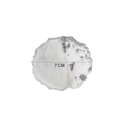 Epoksi Magnet Tırtıklı  Varaklı Yarısı Şeffaf  7 CM  (10 Adet)   Gümüş - 3