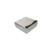 Komple Karton Kutu Düz Renk 7X7X2.2 CM (25 Adet)  Gümüş - 1