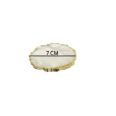 Epoksi Magnet  Yanı Gold Gümüş Varaklı 7 CM  (10  Adet)  Altın - 1