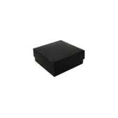 Komple Karton Kutu Düz Renk 7X7X2.2 CM (25 Adet)  Siyah - 1
