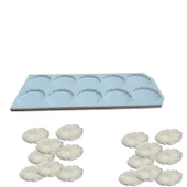 Epoksi  Silikon Kalıp Tırtıklı Kenar Magnet Kalıbı 5.8 CM 10 lu - 3