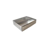 Asetat Kapaklı Karton Kutu 9x12x3 CM (25 Adet)  Gümüş - 1