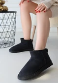 Pabucmarketi Siyah Süet Kadın Düz Bot thumbnail 2