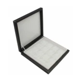 Karton Çikolata Kutusu 9 lu Separatörlü 18X19 CM  Siyah - 1