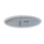 Epoksi Silikon Kalıp  Küçük Oval Tepsi Kalıbı 19 X13 CM - 2