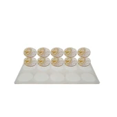 Epoksi Çoklu Silikon Kalıp Magnet Kalıbı Düz Yuvarlak Seri Döküm Kalıbı 6 CM  10 Lu - 1