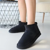 Pabucmarketi Siyah Süet Kadın Düz Bot thumbnail 4