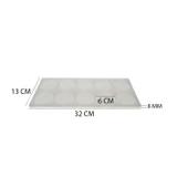 Epoksi Çoklu Silikon Kalıp Magnet Kalıbı Düz Yuvarlak Seri Döküm Kalıbı 6 CM  10 Lu - 2