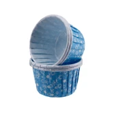 Cupcake Kalıbı Orta Boy 50*39 MM KAR DESENLİ (100 Adet)  Mavi - 1