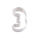 Kek Kurabiye Ve Pasta Kalıbı Metal 3 Sayı Büyük Boy Rakam 8.5 CM - 1