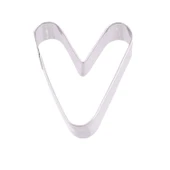 Kek Kurabiye Ve Pasta Kalıbı Metal V Harfİ Büyük Boy Alfabe 8.5 CM - 1