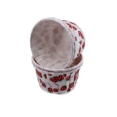 Cupcake Kalıbı Büyük Boy 62*40MM DESENLİ (50 Adet )  Çilek Desenli - 1