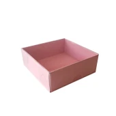 Asetat Kapaklı Karton Kutu Düz Renk 8X8X3 (50 Adet)  Pembe - 1