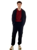 Galatasaray Orijinal Lisanslı Tam Fermuarlı Kapüşonlu Siyah Sweat - 4