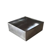 Asetat Kapaklı Karton Kutu Düz Renk 8X8X3 (50 Adet)  Gümüş - 1