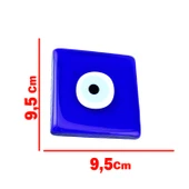 Cam Nazar Boncuğu Delikli  Kare Model - 2