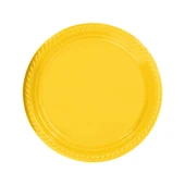 Tabak Plastik 22 Cm (25 Adet)  Sarı - 1