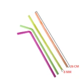 Plastik  Pipet 8 MM Karışık Renkli 26 CM (50 Adet) - 2