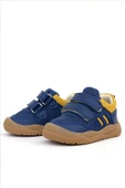 Rakerplus Schaggy Hakiki Deri Lacivert Sarı Bebek Spor Ayakkabı thumbnail 5