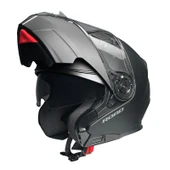 Pilot Road SV Mat Siyah Çene Açılır Motosiklet Kaskı thumbnail 4