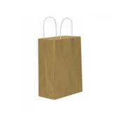Kağıt Hediye Çantası Küçük Boy Düz Renk 18X24 Cm (25 Adet)  Kraft - 1