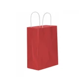 Kağıt Hediye Çantası Düz Renk Battal Boy 31X41 CM (25 Adet)  Bordo - 1