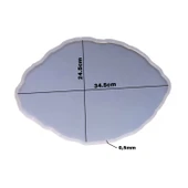 Epoksi Silikon Kalıp YERLİ Oval Dalgalı Nişan ve Söz Tepsi Kalıbı 34.5X24.5 CM - 4