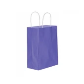 Kağıt Hediye Çantası Düz Renk Büyük Boy 25X31 CM (25 Adet)  Mor - 1