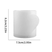 Silikon Kalıp Beton Yarım Kalp Çiçek Saksıları Sukulent Saksılar Ve Mumluk Kalıbı - 2