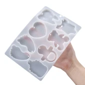Epoksi Silikon Kalıp Bebek Anahtarlık Ayak Biberon Diş ve Emzik Delikli Kolye Küpe Kalıbı - 4