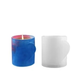 Silikon Kalıp Beton Yarım Kalp Çiçek Saksıları Sukulent Saksılar Ve Mumluk Kalıbı - 1