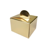 Karton Lokumluk Düz Renk (25 Adet)  Metalik Gold - 1