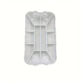 Silikon Avrupa Dantel Fiyonk Tasarımlı Silikon Kalıp Büyük Boy 20X11.3 CM - 4