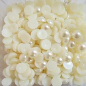 Yarım İncı Yuvarlak 8 Mm 250 Gr  Krem - 1