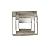 Kek Kurabiye Ve Pasta Kalıbı Metal Kare 3 Lü Set 021 - 1