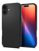 Spigen iPhone 16 Plus ile Uyumlu Kılıf Liquid Air Matte Black - 1