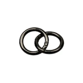 Yaylı Çanta Halkası Mekanizmalı Halka 2.7 CM  (10 Adet)  Siyah - 1