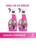 Cif Ultra Sprey Sakura Parfümlüi Kir Ve Yağ Sökücü 750 Ml x 2 Adet thumbnail 1