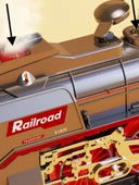 Tren 151 cm Çantalı Elektrikli yüksek hızlı tren demiryolu simülasyon sesi  buharlı oyuncak eğitici thumbnail 3