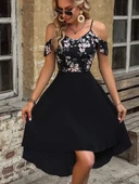 Lucky Life Kadın Askılı Omuzlardan Açık üst Süprem Alt Ithal Krep Elbise thumbnail 2