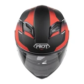 Pilot Alpha SV Kırmızı Siyah Kapalı Motosiklet Kaskı thumbnail 3
