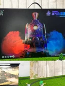 Tren 151 cm Çantalı Elektrikli yüksek hızlı tren demiryolu simülasyon sesi  buharlı oyuncak eğitici thumbnail 1