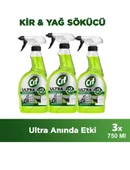 Cif Ultra Anında Etki Kir ve Yağ Çözücü 750 Ml x 3 Adet thumbnail 1