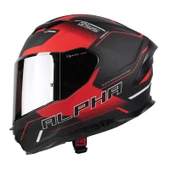 Pilot Alpha SV Kırmızı Siyah Kapalı Motosiklet Kaskı thumbnail 1
