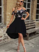 Lucky Life Kadın Askılı Omuzlardan Açık üst Süprem Alt Ithal Krep Elbise thumbnail 3