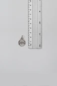 Minimalist Göz - Nazar Siyah Deri İp Kolye - Antik Gümüş Kaplama - Kadın Erkek - 60 cm - 3